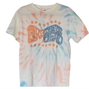 Junk Food Clothing Grateful Dead Peace Sign Tee - Orange and‎ White